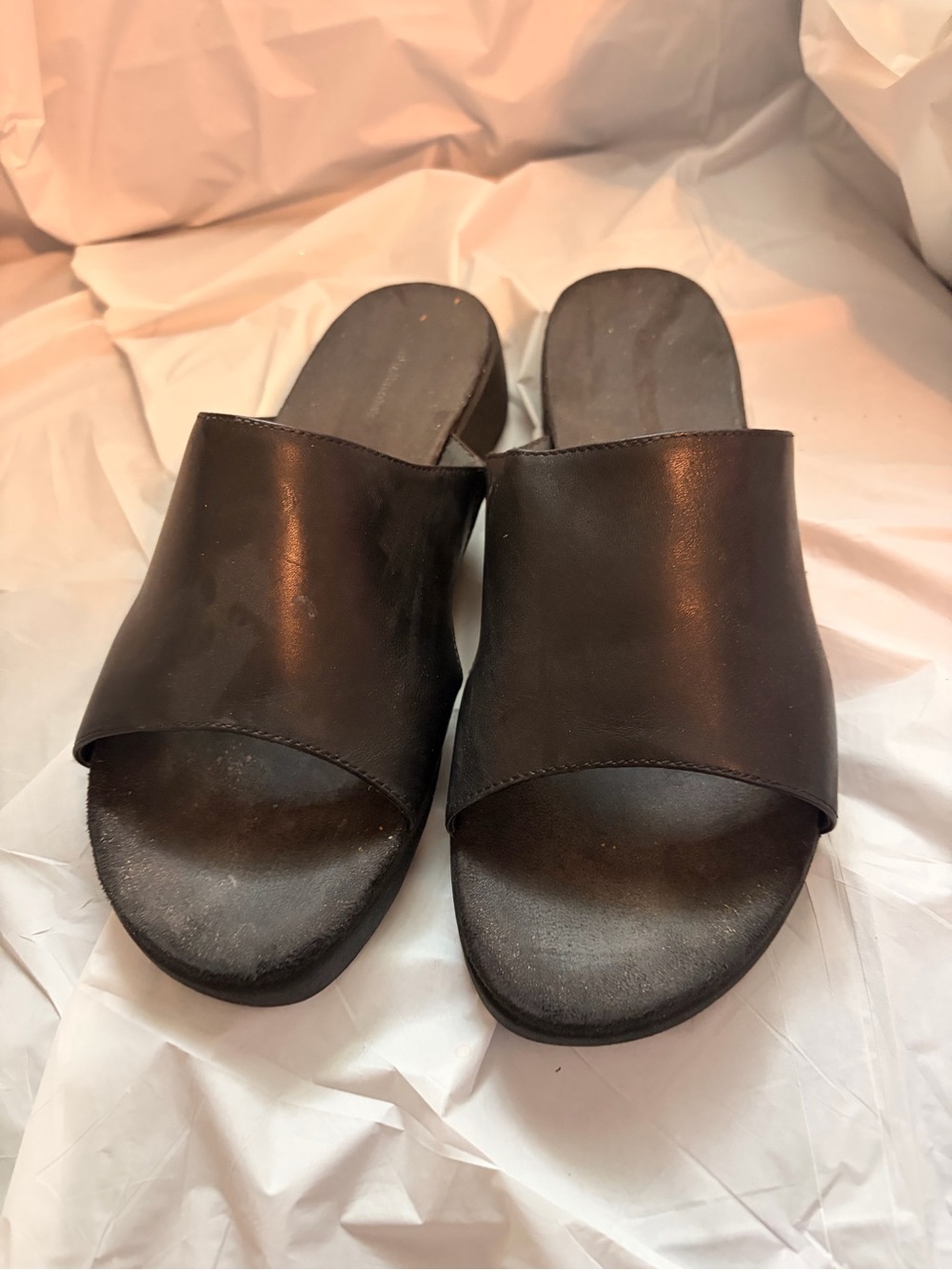 croft & barrow Women's Black Slide Mules